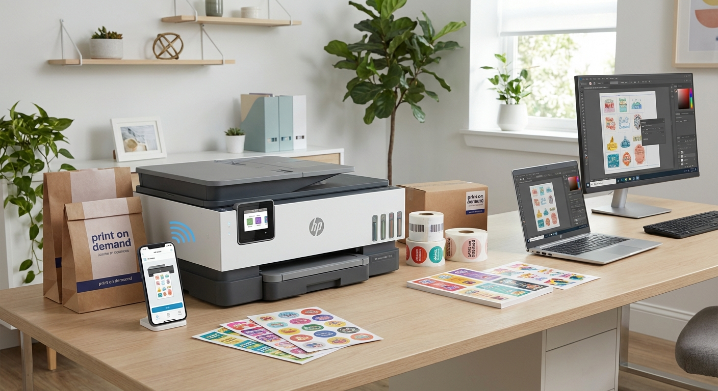 HP Smart Tank 7001 wireless printing setup for print on demand business