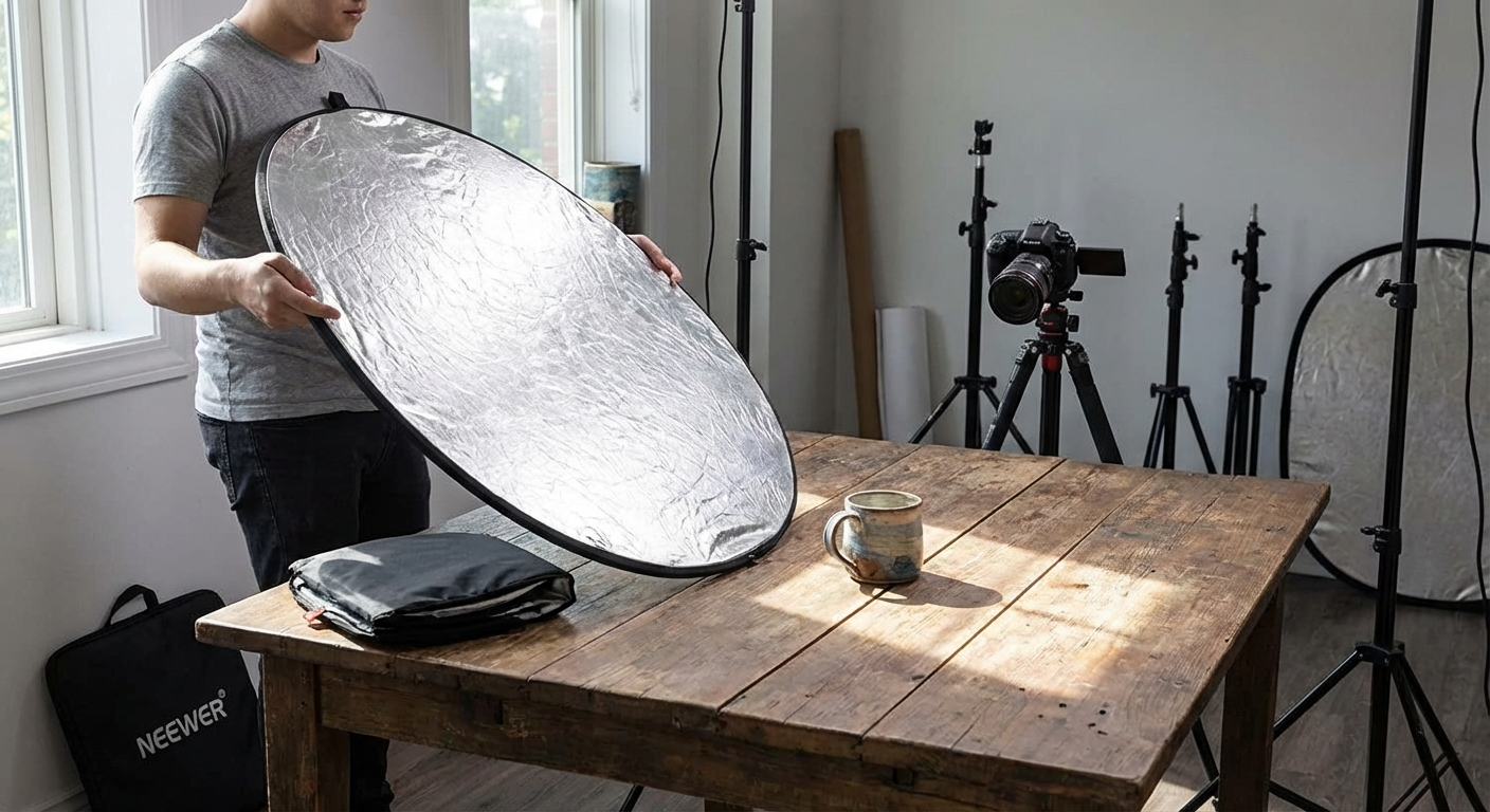 Neewer collapsible 5-in-1 reflector for product photography lighting