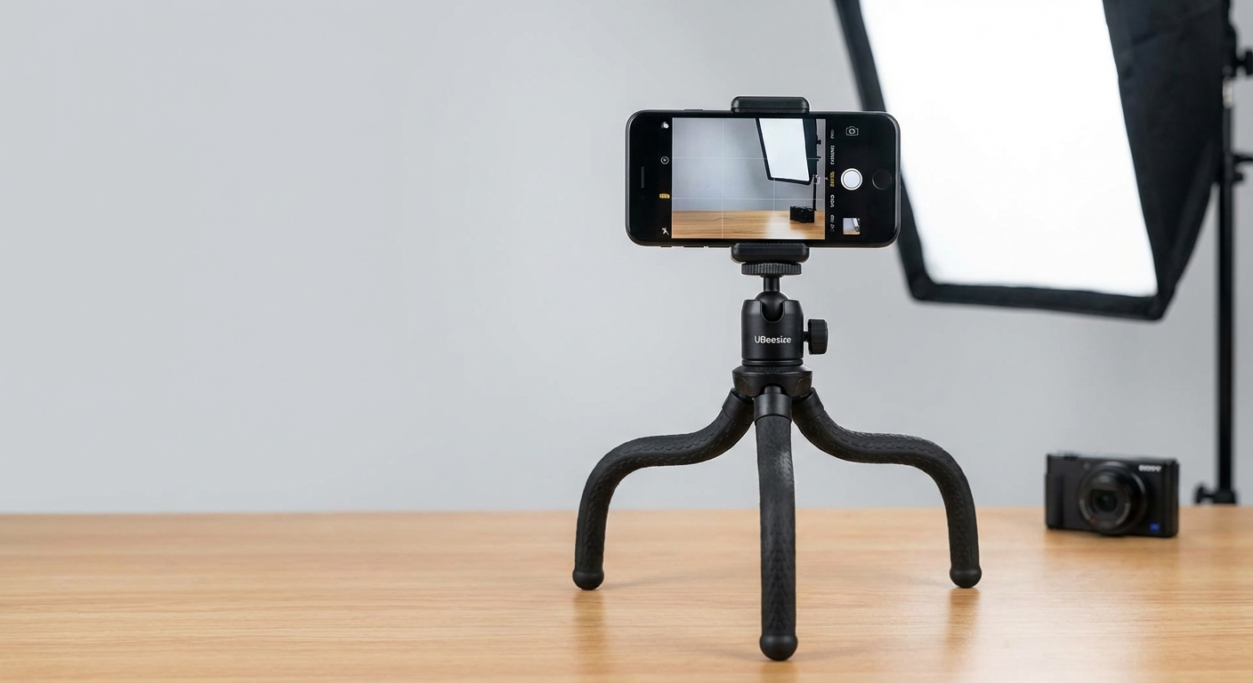 UBeesize flexible mini tripod for phone product photography